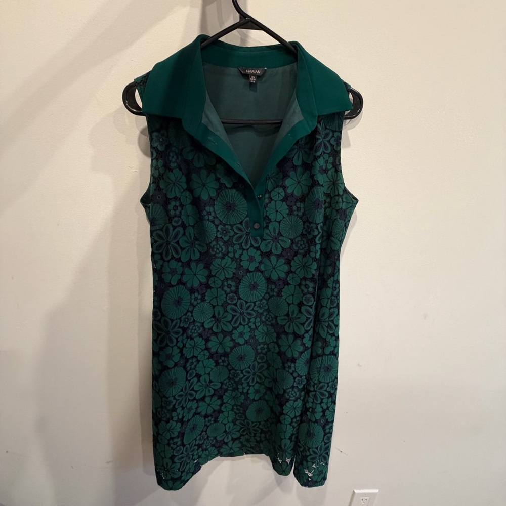 Green Floral Sleeveless Dress